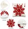 4PCS Christmas Pillow Covers 18x18 inch Winter Throw Pillow Covers Red Christmas Tree Snowflake Pillow Covers Hello Winter Holly Jolly Decor Cushion Case for Holiday Home Sofa Couch